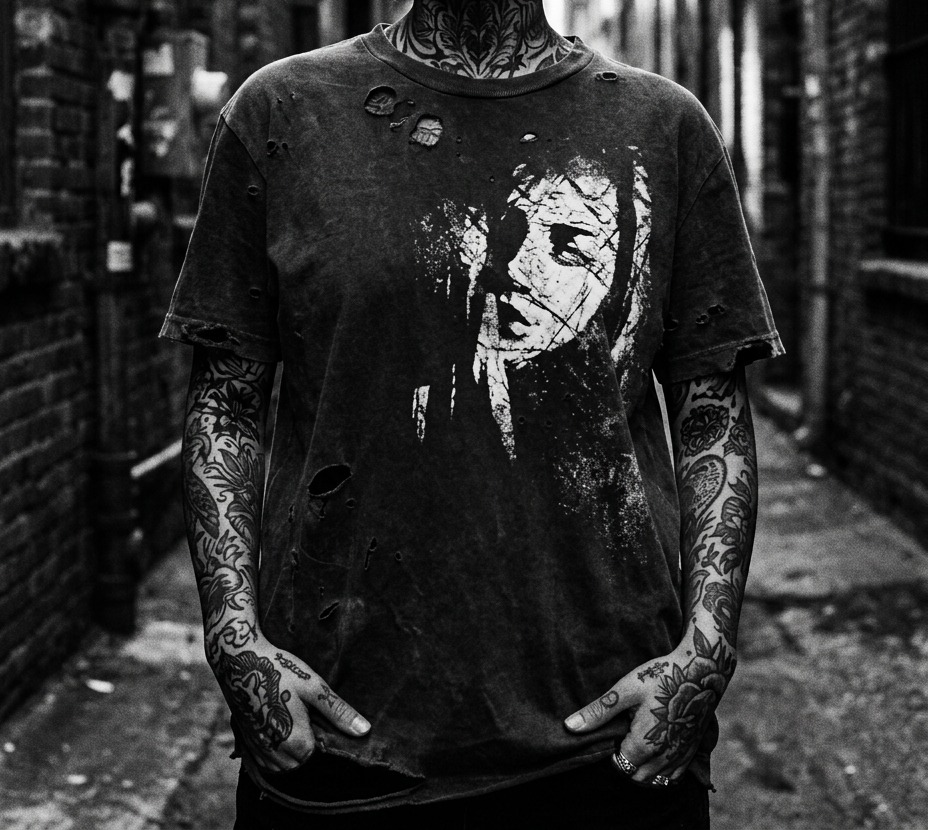 Distressed Face Tee gallery 4