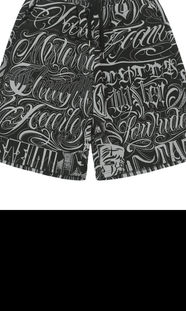 Gothic Calligraphy Shorts gallery 3