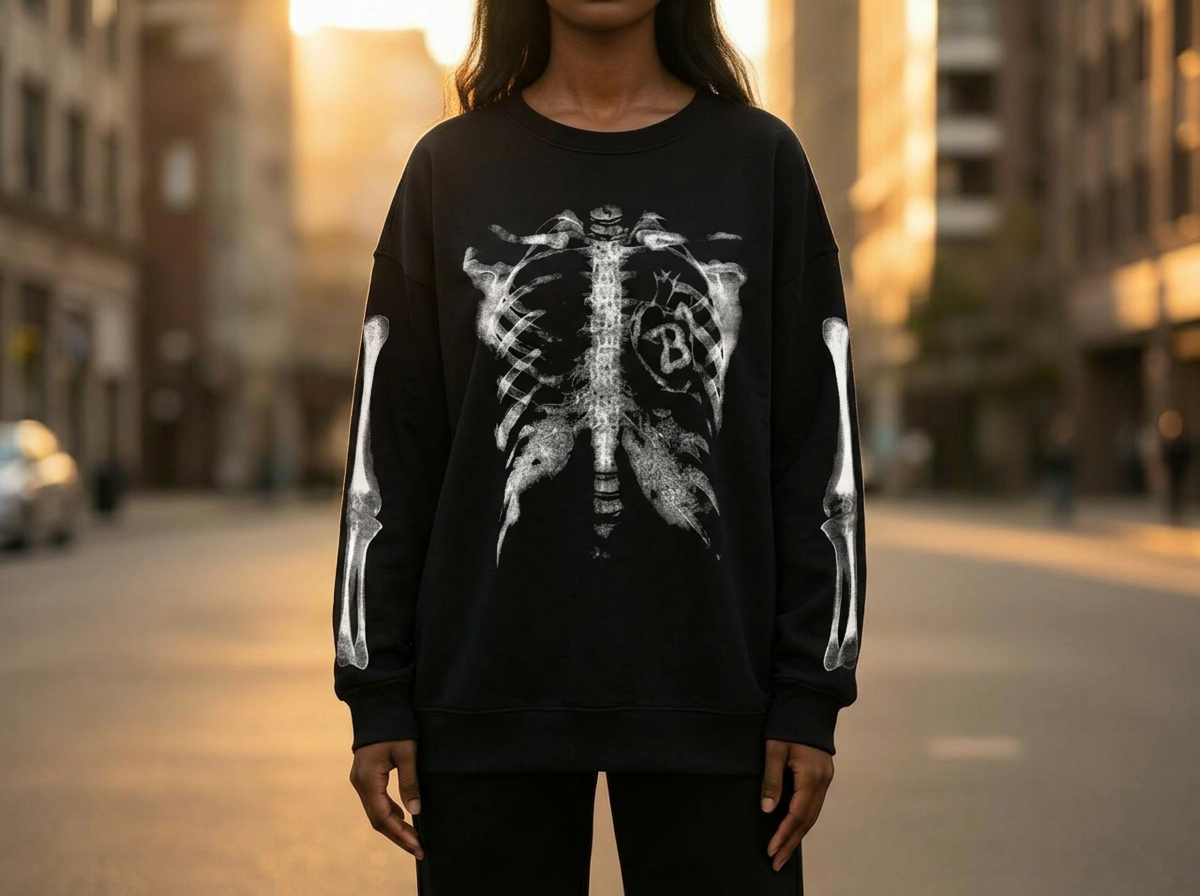 Skeleton Ribcage Sweatshirt gallery 3
